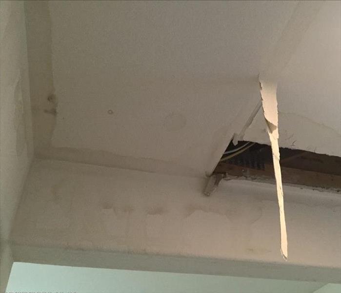 water staining on ceiling drywall