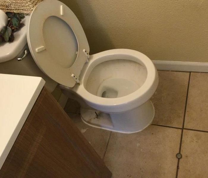 porcelain white toilet with tile flooring with lid up toilet backup near el dorado near placer near me nearby cameron park  